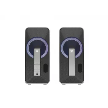 GENESIS Helium 100 BT RGB reproduktorová sada 10 W PC/notebook čierna, strieborná 2.0-kanálová Bluetooth