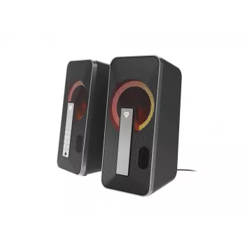 GENESIS Helium 100 BT RGB reproduktorová sada 10 W PC/notebook čierna, strieborná 2.0-kanálová Bluetooth