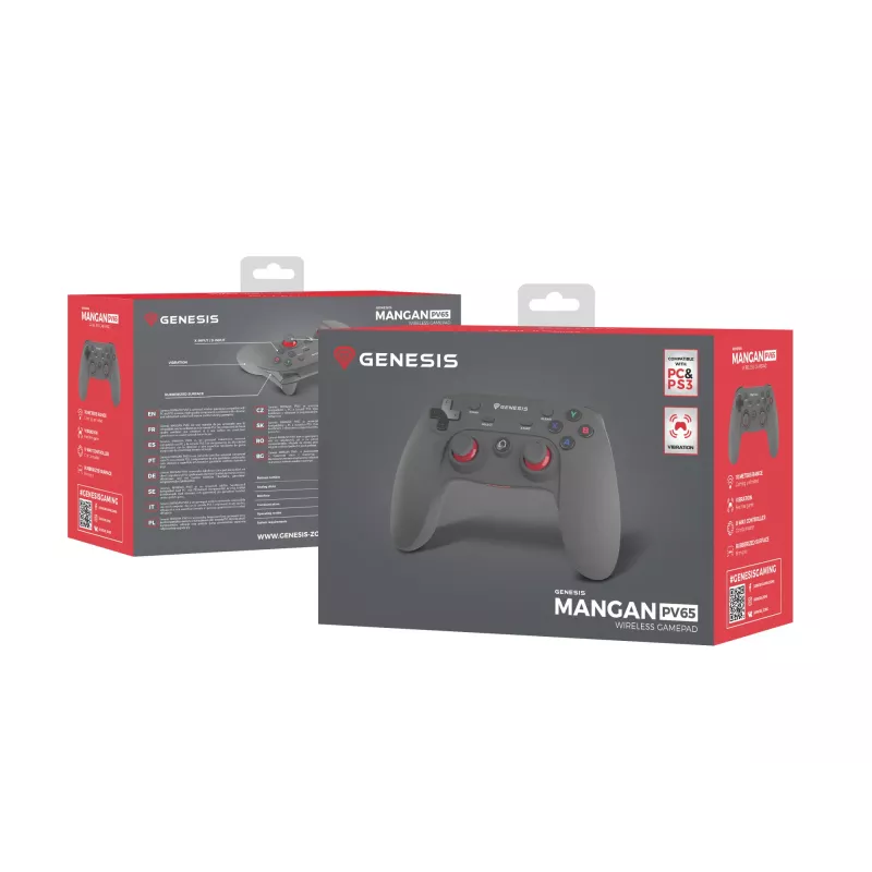 GENESIS PV65 čierny RF gamepad analógový / digitálny PC, Playstation 3
