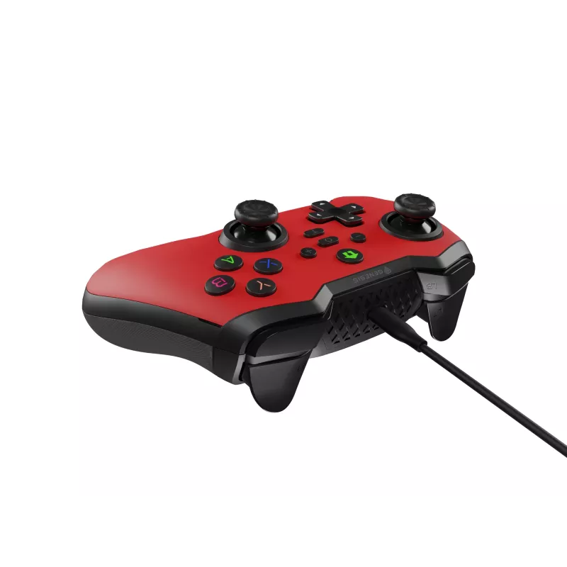GENESIS Mangan 300 červený USB gamepad analógový / digitálny Android, Nintendo Switch, PC