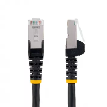 StarTech.com 1m CAT6a Ethernet kábel – čierny – Low Smoke Zero Halogen (LSZH) – 10GbE 500MHz 100W PoE++ Snagless RJ-45 so zaisťovačmi S/FTP sieťový patch kábel