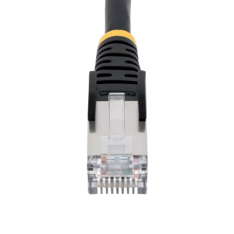 StarTech.com 1m CAT6a Ethernet kábel – čierny – Low Smoke Zero Halogen (LSZH) – 10GbE 500MHz 100W PoE++ Snagless RJ-45 so zaisťovačmi S/FTP sieťový patch kábel