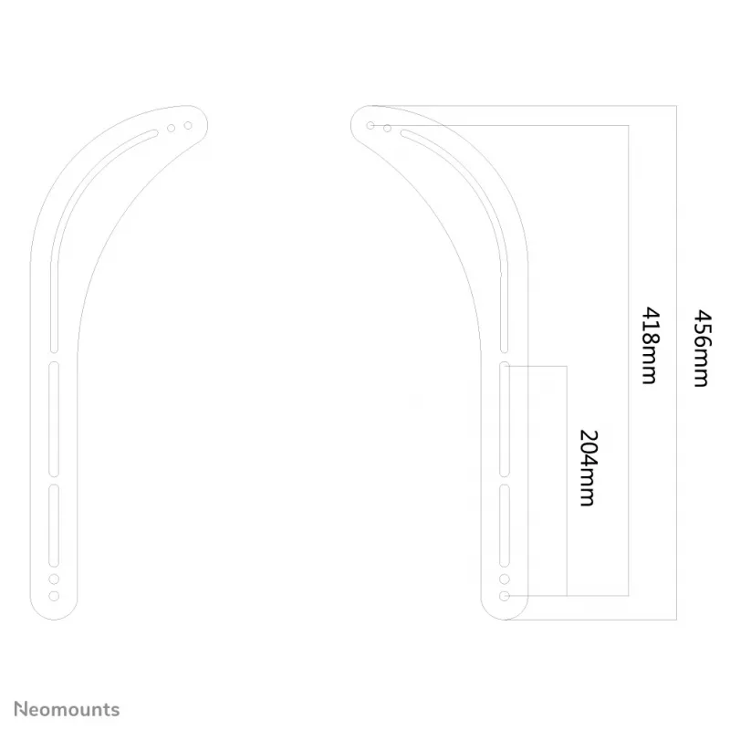 Neomounts NS-SB100 držiak na Sonos soundbar – max. 15 kg – montáž na obrazovku