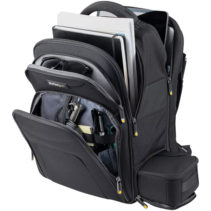 StarTech.com 17,3-palcový batoh na notebook s vyberateľným organizérom príslušenstva - profesionálny IT-tech batoh na prácu/cesty/dochádzanie - ergonomická taška na počítač - odolný balistický nylon - priehradky na notebook/tablet