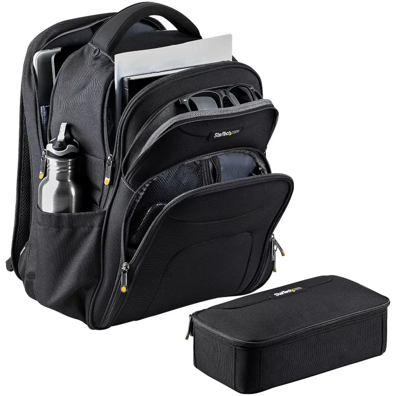 StarTech.com 17,3-palcový batoh na notebook s vyberateľným organizérom príslušenstva - profesionálny IT-tech batoh na prácu/cesty/dochádzanie - ergonomická taška na počítač - odolný balistický nylon - priehradky na notebook/tablet