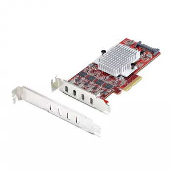 StarTech.com 4-portová USB Type-C PCIe karta, USB 3.2 10Gbps, USB-C PCI Express rozširujúca karta, 4x nezávislý USB radič, Windows/Linux/macOS, TAA-kompatibilná