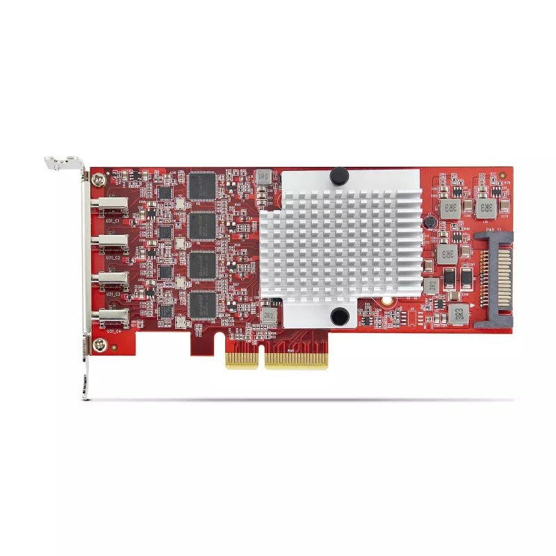 StarTech.com 4-portová USB Type-C PCIe karta, USB 3.2 10Gbps, USB-C PCI Express rozširujúca karta, 4x nezávislý USB radič, Windows/Linux/macOS, TAA-kompatibilná