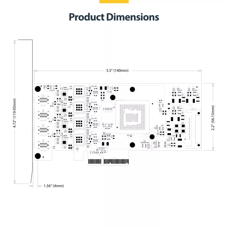 StarTech.com 4-portová USB Type-C PCIe karta, USB 3.2 10Gbps, USB-C PCI Express rozširujúca karta, 4x nezávislý USB radič, Windows/Linux/macOS, TAA-kompatibilná