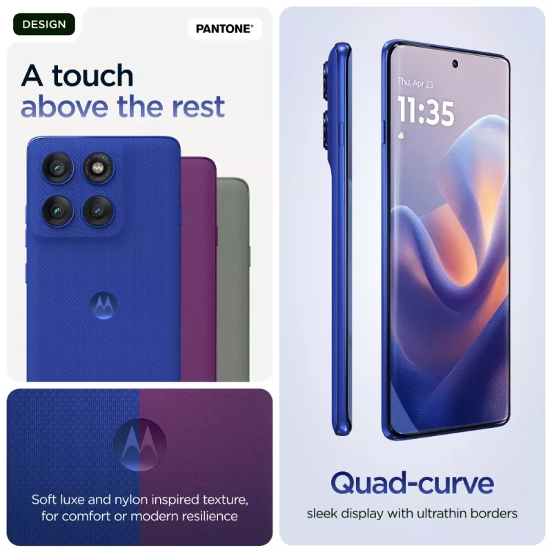 Motorola edge 60 pro 16,9 cm (6,67 palca) Dual SIM Android 15 5G USB Type-C 12 GB 512 GB 6000 mAh modrá