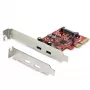 StarTech.com 2-portová USB 3.2 Gen 2 PCIe karta, USB-C 10Gbps SuperSpeed PCI Express 3.0 x4 radič karta, USB Type-C adaptérová karta, iba dáta, Windows/macOS/Linux, TAA