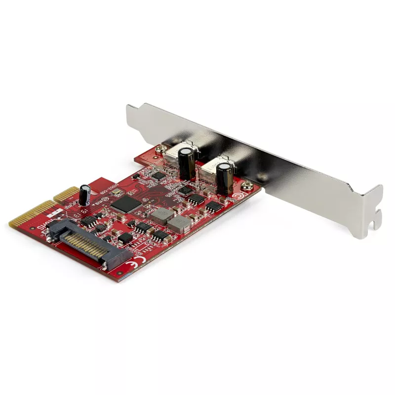 StarTech.com 2-portová USB 3.2 Gen 2 PCIe karta, USB-C 10Gbps SuperSpeed PCI Express 3.0 x4 radič karta, USB Type-C adaptérová karta, iba dáta, Windows/macOS/Linux, TAA