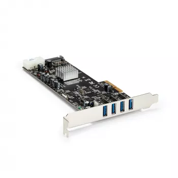 StarTech.com 4-portová USB 3.0 PCIe karta so 4 dedikovanými 5-Gbit/s kanálmi (USB 3.1 Gen 1) – UASP – SATA/LP4 napájanie – PCI-Express adaptérová karta