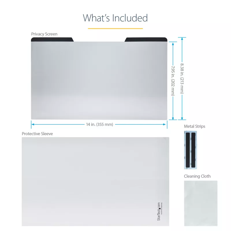 StarTech.com filter proti sledovaniu pre notebook 15.6 palca - magnetický, odnímateľný bezpečnostný filter displeja notebooku - ochrana obrazovky znižujúca modré svetlo - 16:9 - matná/lesklá - +/-30 stupňov