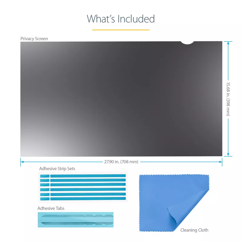 StarTech.com filter proti sledovaniu monitora pre 32-palcový PC displej – bezpečnostný filter počítačovej obrazovky – fólia displeja znižujúca modré svetlo – 16:9 Widescreen – matná/lesklá – +/-30 stupňov