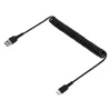 StarTech.com 1m USB-A na C nabíjací kábel, špirálový kábel, Heavy Duty, rýchle nabíjanie & synchronizácia, kvalitný USB-2.0-A na USB Type-C kábel, odolný aramidovými vláknami, dlhotrvajúci samec-samec USB kábel