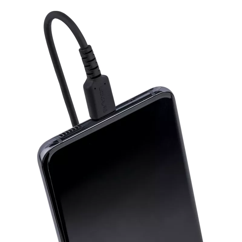 StarTech.com 1m USB-A na C nabíjací kábel, špirálový kábel, Heavy Duty, rýchle nabíjanie & synchronizácia, kvalitný USB-2.0-A na USB Type-C kábel, odolný aramidovými vláknami, dlhotrvajúci samec-samec USB kábel