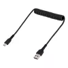 StarTech.com 50cm (20in) USB-A na C nabíjací kábel, špirálový kábel Heavy Duty rýchle nabíjanie & synchronizácia, kvalitný USB-2.0-A na USB Type-C kábel, odolný aramidovými vláknami, dlhotrvajúci samec-samec USB kábel