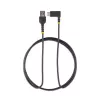 StarTech.com 1,8 m USB-A na USB-C nabíjací kábel so zahnutým konektorom – odolný rýchlonabíjací USB-C kábel – čierny, USB 2.0 A na typ C – odolný aramidovými vláknami – 3A – USB nabíjací kábel