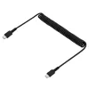 StarTech.com 1m USB-C nabíjací kábel, špirálový kábel, Heavy Duty, rýchle nabíjanie & synchronizácia, USB-2.0-Type-C kábel, odolný aramidovými vláknami, dlhotrvajúci samec-samec USB kábel, čierny