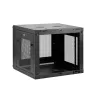 StarTech.com 4-stĺpikový 9U nástenný sieťový rozvádzač s 1U policou, 19 palcový nástenný serverový rack pre dátové/AV/elektronické/počítačové zariadenia, malá vetraná racková skriňa