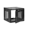 StarTech.com 4-stĺpikový 9U nástenný sieťový rozvádzač s 1U policou, 19 palcový nástenný serverový rack pre dátové/AV/elektronické/počítačové zariadenia, malá vetraná racková skriňa