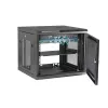 StarTech.com 4-stĺpikový 9U nástenný sieťový rozvádzač s 1U policou, 19 palcový nástenný serverový rack pre dátové/AV/elektronické/počítačové zariadenia, malá vetraná racková skriňa