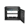 StarTech.com 4-stĺpikový 9U nástenný sieťový rozvádzač s 1U policou, 19 palcový nástenný serverový rack pre dátové/AV/elektronické/počítačové zariadenia, malá vetraná racková skriňa