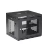 StarTech.com 4-stĺpikový 9U nástenný sieťový rozvádzač s 1U policou, 19 palcový nástenný serverový rack pre dátové/AV/elektronické/počítačové zariadenia, malá vetraná racková skriňa