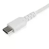 StarTech.com 1m USB-C nabíjací kábel – odolný rýchlonabíjací a synchronizačný kábel USB 2.0 Type-C na USB-C kábel pre notebook – TPE plášť aramidové vlákna M/M 60W biely – Samsung S10 S20 iPad Pro MS Surface