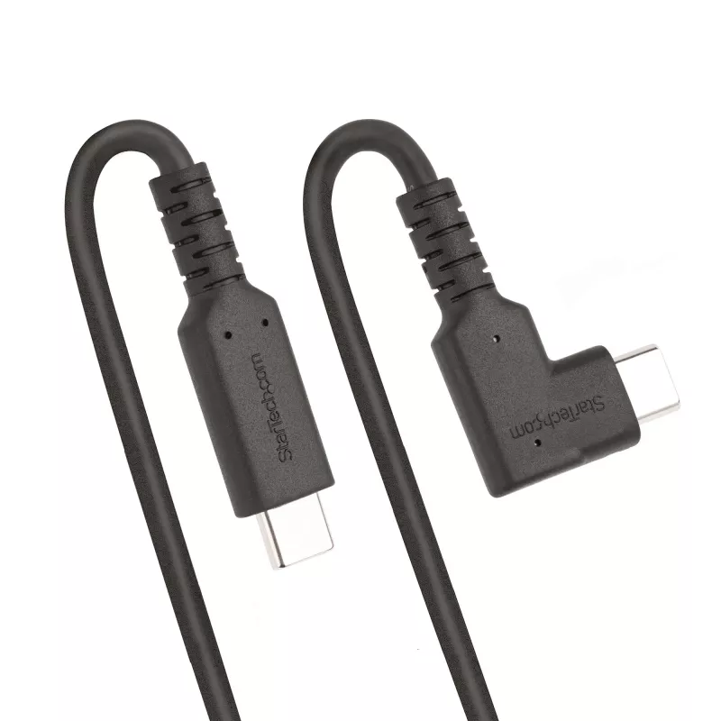 StarTech.com 2m USB-C kábel, zahnutý, USB 5Gbps, 100W (5A) Power Delivery, 4K 60Hz DP Alt Mode, odolný USB-C kábel – kompatibilný s Thunderbolt