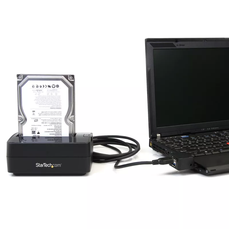 StarTech.com Single Bay USB 3.0 na SATA dokovacia stanica pre pevné disky, USB 3.0 (5 Gbit/s) dok pre pevné disky, externá 2,5/3,5 palcová SATA I/II/III HDD/SSD dokovacia stanica, vrchné vkladanie pevných diskov