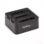 StarTech.com Dual-Bay USB 3.2 Gen 2 na SATA dokovacia stanica pre pevné disky, USB 10Gbps dok pre pevné disky, externá 2,5/3,5 palcová SATA I/II/III SSD/HDD dokovacia stanica, hot-swap vkladanie pevných diskov, vrchné vkladanie