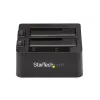 StarTech.com Dual-Bay USB 3.2 Gen 2 na SATA dokovacia stanica pre pevné disky, USB 10Gbps dok pre pevné disky, externá 2,5/3,5 palcová SATA I/II/III SSD/HDD dokovacia stanica, hot-swap vkladanie pevných diskov, vrchné vkladanie