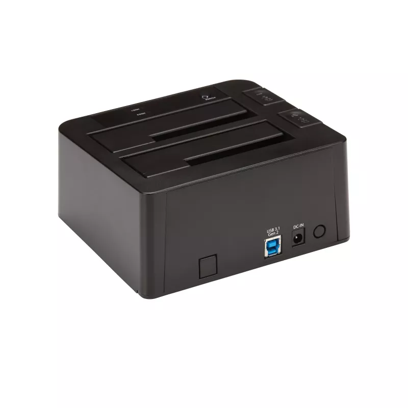 StarTech.com Dual-Bay USB 3.2 Gen 2 na SATA dokovacia stanica pre pevné disky, USB 10Gbps dok pre pevné disky, externá 2,5/3,5 palcová SATA I/II/III SSD/HDD dokovacia stanica, hot-swap vkladanie pevných diskov, vrchné vkladanie