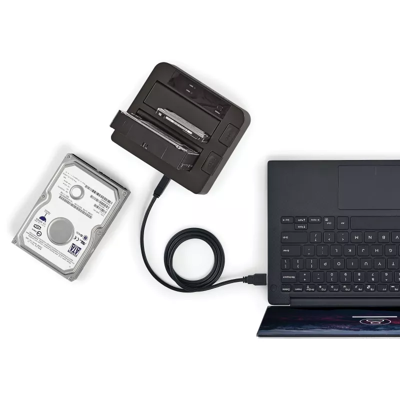 StarTech.com Dual-Bay USB 3.2 Gen 2 na SATA dokovacia stanica pre pevné disky, USB 10Gbps dok pre pevné disky, externá 2,5/3,5 palcová SATA I/II/III SSD/HDD dokovacia stanica, hot-swap vkladanie pevných diskov, vrchné vkladanie