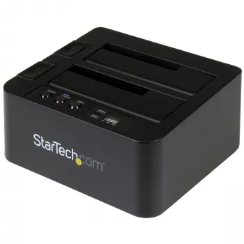 StarTech.com samostatný duplikátor pevných diskov, Dual-Bay HDD/SSD kloner/kopírovač, USB 3.1 (10 Gbit/s) na SATA III HDD/SSD dokovacia stanica, dok duplikátora pevných diskov, kloner pevných diskov