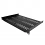 StarTech.com 1U serverová racková polica - univerzálna vetraná konzolová miska pre 19 palcový sieťový rack a skriňu - odolný dizajn - nosnosť 55lb/25kg - 12 palcová hĺbka police, čierna