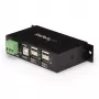 StarTech.com 4-portový USB 2.0 hub - kovový priemyselný USB-A hub - montáž na DIN lištu, stenu alebo stôl USB dátový hub - TAA-kompatibilný USB rozširujúci hub