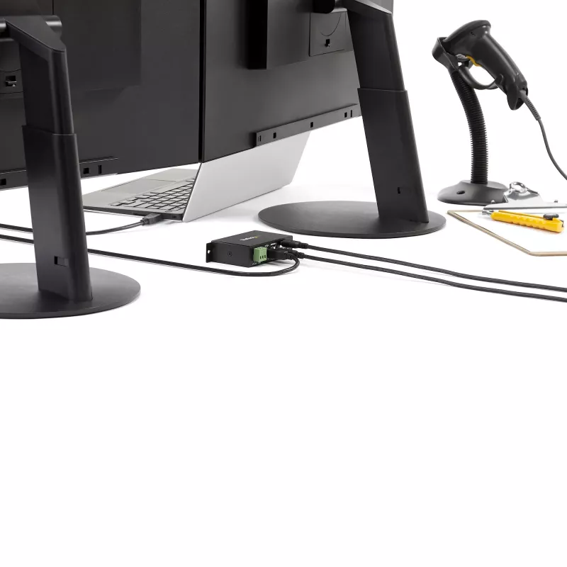 StarTech.com 4-portový USB 2.0 hub - kovový priemyselný USB-A hub - montáž na DIN lištu, stenu alebo stôl USB dátový hub - TAA-kompatibilný USB rozširujúci hub