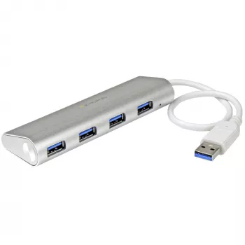 StarTech.com 4-portový USB hub, USB A na 4x USB-A konektory, USB 5Gbps, robustný dizajn, napájaný zbernice, prenosný laptop USB 3.0 hub