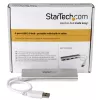 StarTech.com 4-portový USB hub, USB A na 4x USB-A konektory, USB 5Gbps, robustný dizajn, napájaný zbernice, prenosný laptop USB 3.0 hub
