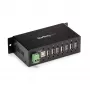 StarTech.com ST7200USBM priemyselný 7-portový USB 2.0 hub, kovové puzdro, ochrana ESD a proti prepätiu, montáž na DIN lištu/stenu/stôl, 7–24 V DC, v súlade s TAA, čierny