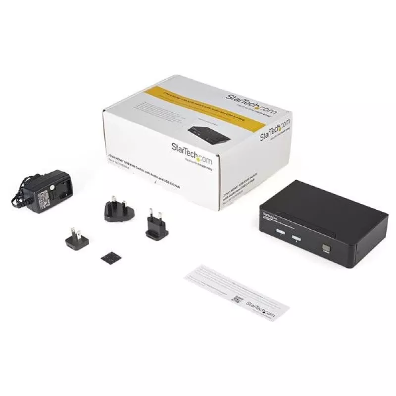 StarTech.com 2-portový USB HDMI KVM prepínač so zvukom a USB 2.0 hubom