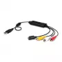 StarTech.com USB video nahrávací adaptérový kábel – S-Video/Composite na USB 2.0 SD video nahrávacie zariadenie kábel – podpora TWAIN – analógovo-digitálny prevodník pre ukladanie médií – iba Windows