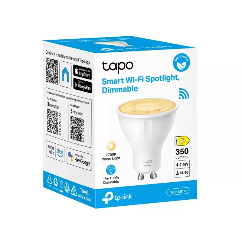 Smart žiarovka TP-Link Tapo L610 Wi-Fi stmievateľná biela
