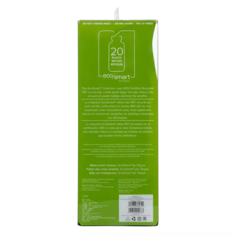 Targus TBB641GL EcoSmart Zero Waste batoh na notebook 15–16 palcov, plastový, čierny