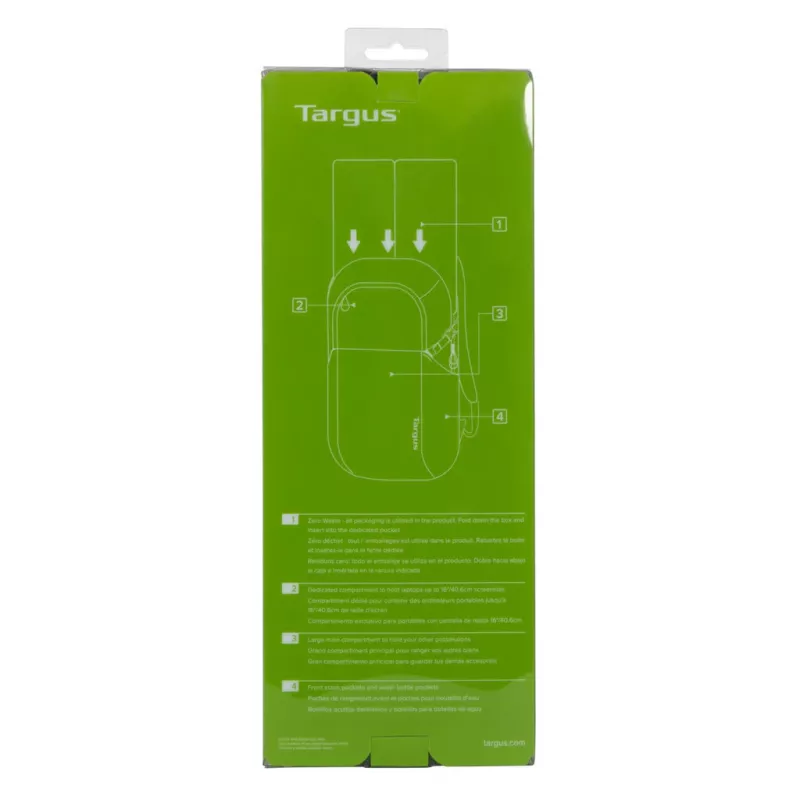 Targus TBB641GL EcoSmart Zero Waste batoh na notebook 15–16 palcov, plastový, čierny