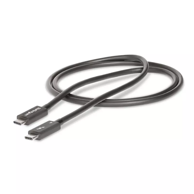 StarTech.com 3ft (1m) Thunderbolt 4 kábel – 40 Gbit/s – 100 W PD – 4K/8K video – Intel-certifikovaný Thunderbolt kábel – kompatibilný s USB4/Thunderbolt 3/USB 3.2/USB Type-C/DisplayPort
