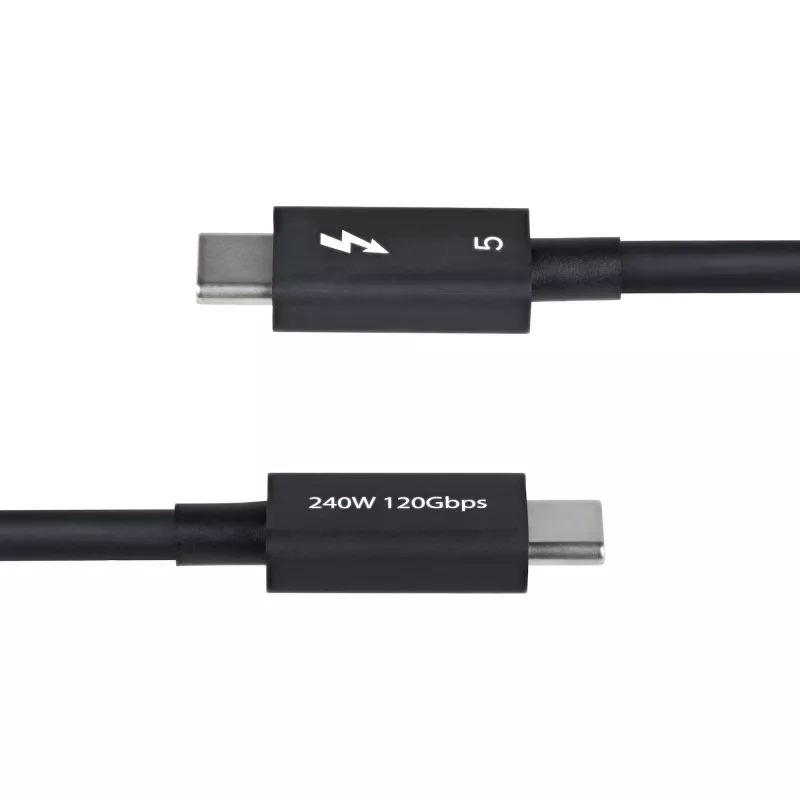 StarTech.com 3ft (1m) Thunderbolt 5 kábel, 80 Gbit/s/do 120 Gbit/s, 240 W PD, 8K 60 Hz, certifikovaný Thunderbolt kábel – kompatibilný s Thunderbolt 4/USB4/USB-C