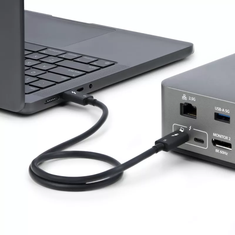 StarTech.com 3ft (1m) Thunderbolt 5 kábel, 80 Gbit/s/do 120 Gbit/s, 240 W PD, 8K 60 Hz, certifikovaný Thunderbolt kábel – kompatibilný s Thunderbolt 4/USB4/USB-C